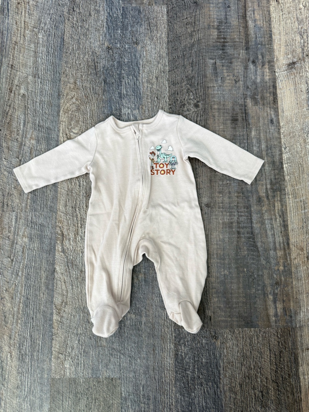 Disney Cream Toy Story Footed One-Piece Sleeper